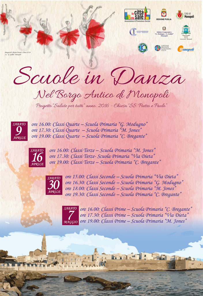 Locandina Scuole in Danza nel Borgo Antico di Monopoli 2016